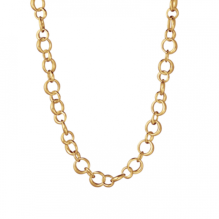 Les Amis drop chain Halskæde Guld i gruppen Halskæde / Guldhalskæde hos SCANDINAVIAN JEWELRY DESIGN (LAS-N50450-G)