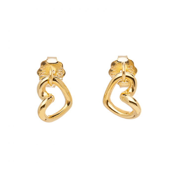 Love Vibe drop studs gold i gruppen Øreringe / Guldøreringe hos SCANDINAVIAN JEWELRY DESIGN (LVE-E14S00-G)