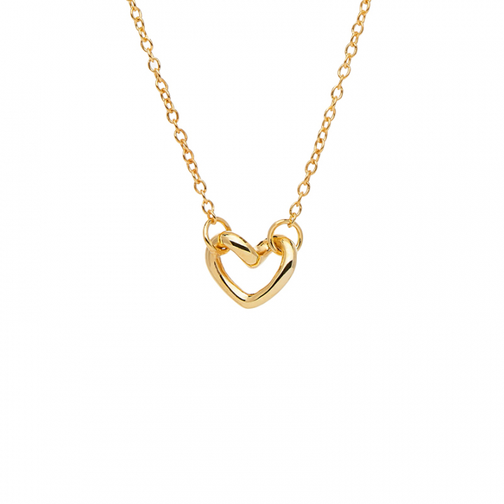 Love Vibe drop necklace gold i gruppen Halskæde / Guldhalskæde hos SCANDINAVIAN JEWELRY DESIGN (LVE-N14S452-G)