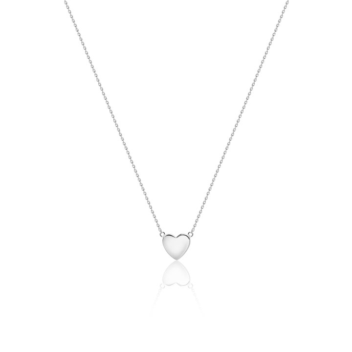 Mini Heart Halskæde (Sølv) i gruppen Halskæde / Sølvhalskæde hos SCANDINAVIAN JEWELRY DESIGN (N1457RHS0-OS)