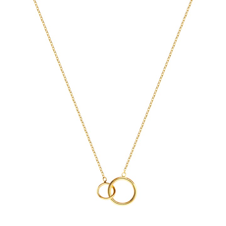 Mini Circle Halskæde (guld) 40-45 cm i gruppen Halskæde / Guldhalskæde hos SCANDINAVIAN JEWELRY DESIGN (N1458GPS0-OS)