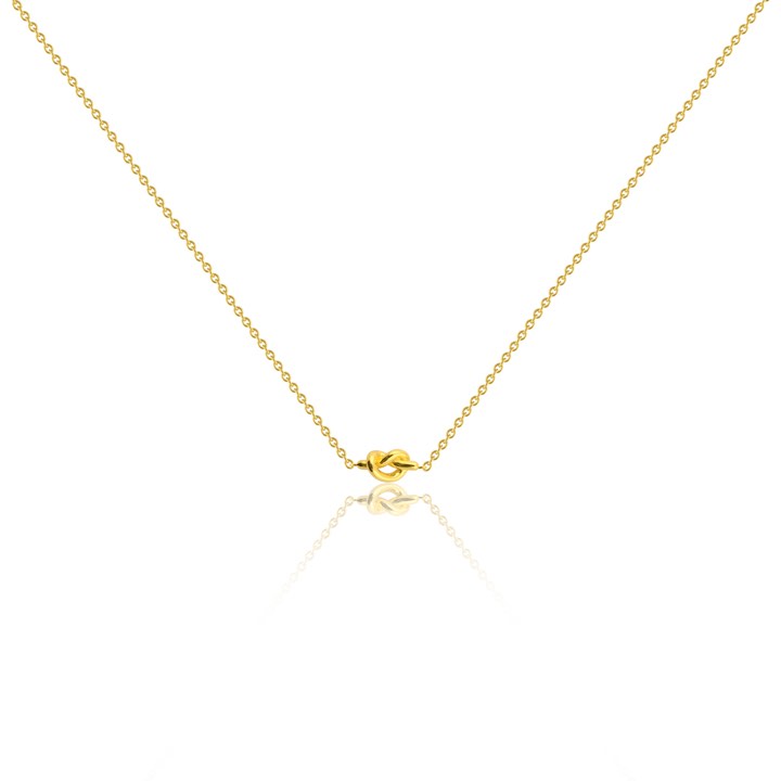 Knot Halskæde (guld) 40-45 cm i gruppen Halskæde / Guldhalskæde hos SCANDINAVIAN JEWELRY DESIGN (N1588GPS0-OS)