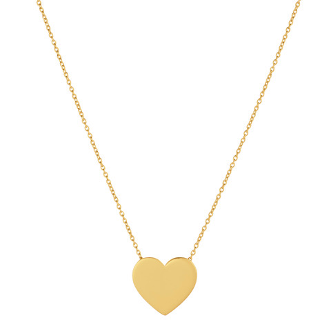 Heart Large Halskæde (guld) 42 cm i gruppen Halskæde / Guldhalskæde hos SCANDINAVIAN JEWELRY DESIGN (N2103GPS0-OS)