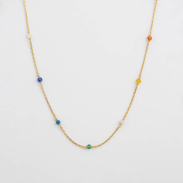 Santa Monica Multicolour Halskæde Gold i gruppen Halskæde / Guldhalskæde hos SCANDINAVIAN JEWELRY DESIGN (NG1351)
