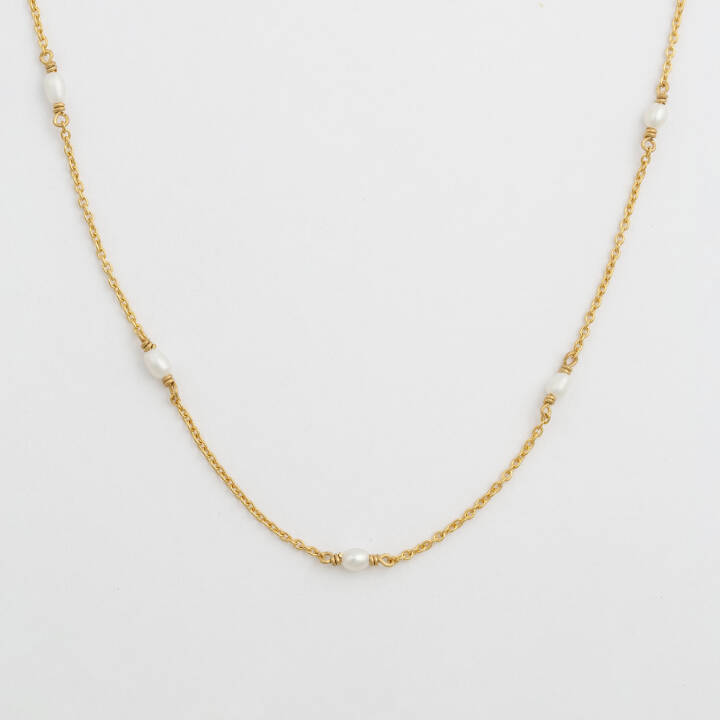 Treasure Multi Pearl Halskæde Gold i gruppen Halskæde / Guldhalskæde hos SCANDINAVIAN JEWELRY DESIGN (NG1354)