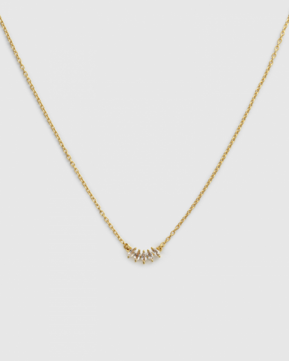 Theodora Halskæde Guld White  i gruppen Halskæde / Guldhalskæde hos SCANDINAVIAN JEWELRY DESIGN (NG1369WT)