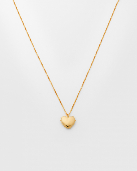 True Love Spike Heart Halskæde Guld i gruppen Halskæde / Guldhalskæde hos SCANDINAVIAN JEWELRY DESIGN (NG1379)