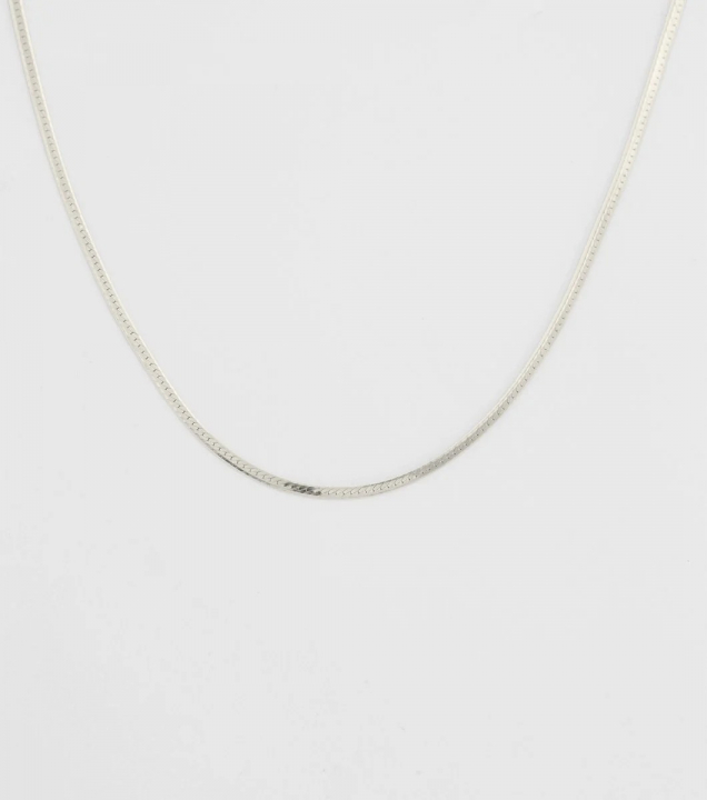 Herringbone Choker Halskæde Sølv i gruppen Halskæde / Sølvhalskæde hos SCANDINAVIAN JEWELRY DESIGN (NS1284)