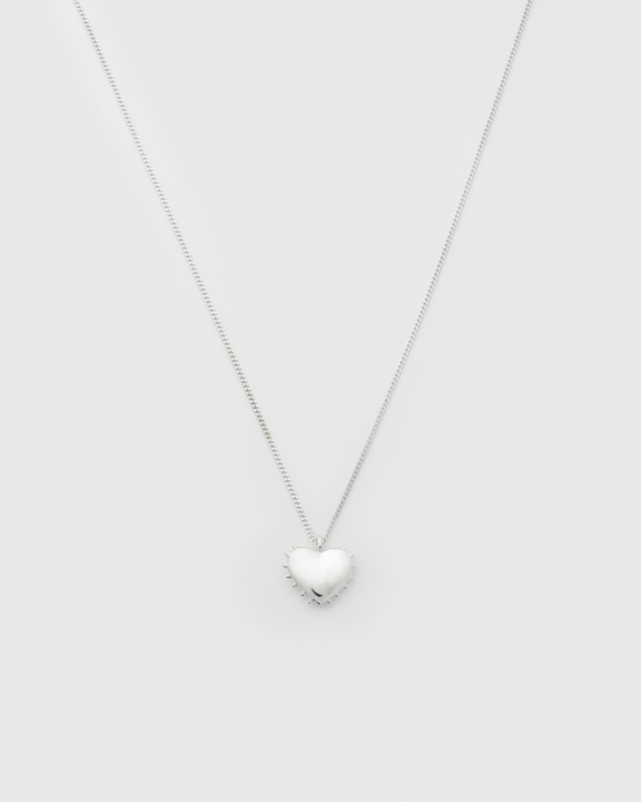True Love Spike Heart Halskæde Sølv i gruppen Halskæde / Sølvhalskæde hos SCANDINAVIAN JEWELRY DESIGN (NS1379)