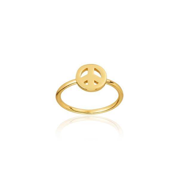 Peace Ring (guld) i gruppen Ringe hos SCANDINAVIAN JEWELRY DESIGN (R2101GPS0)