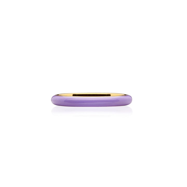 Enamel thin ring purple (gold) i gruppen Ringe / Guldringe hos SCANDINAVIAN JEWELRY DESIGN (R2140GEPU)