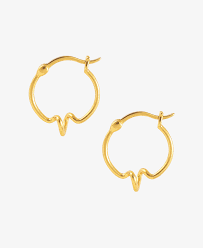 HOOPS Heartbeat Gold i gruppen Øreringe / Guldøreringe hos SCANDINAVIAN JEWELRY DESIGN (S08097G)