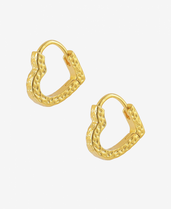Freya hoops Earrings Gold i gruppen Øreringe / Guldøreringe hos SCANDINAVIAN JEWELRY DESIGN (S08104-G)