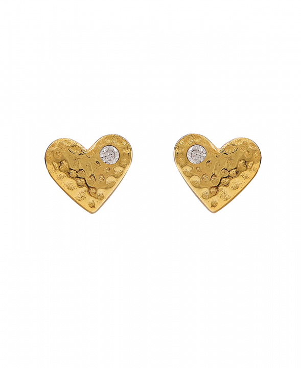 Mini heart earrings i gruppen Øreringe / Guldøreringe hos SCANDINAVIAN JEWELRY DESIGN (S08505G)