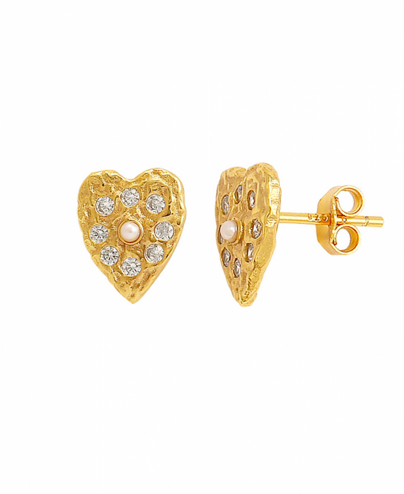 Lucia Earrings Gold i gruppen Øreringe hos SCANDINAVIAN JEWELRY DESIGN (S08547G)