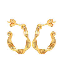 Audrey hoops Gold i gruppen Øreringe / Guldøreringe hos SCANDINAVIAN JEWELRY DESIGN (S08601G)