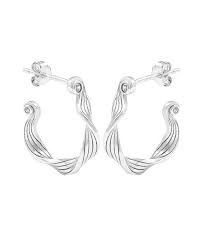 Audrey hoops Silver i gruppen Øreringe / Sølvøreringe hos SCANDINAVIAN JEWELRY DESIGN (S08601S)