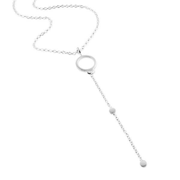 Circle Dot Halskæde Sølv 45-50 cm i gruppen Halskæde / Sølvhalskæde hos SCANDINAVIAN JEWELRY DESIGN (S090)