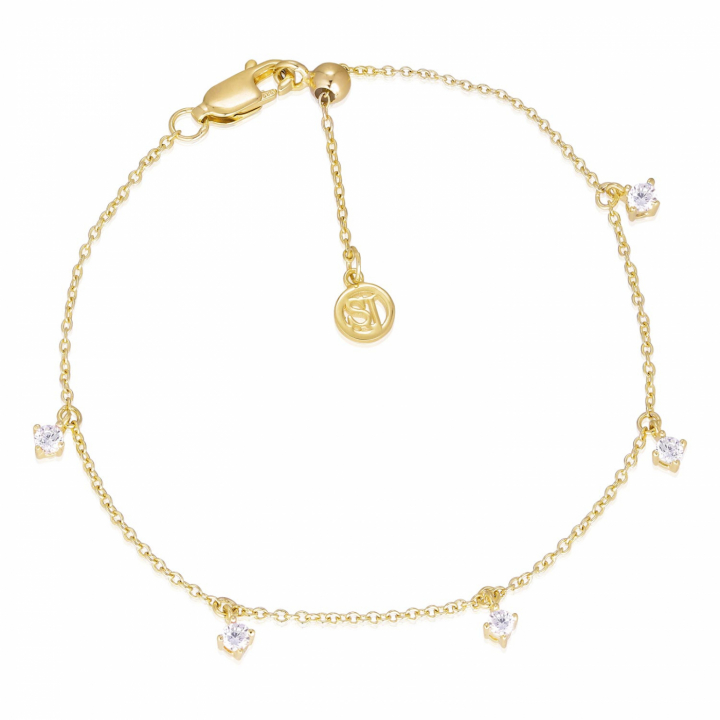 ELLERA PICCOLO Bracelets (Gold) i gruppen Armbånd / Guldarmbånd hos SCANDINAVIAN JEWELRY DESIGN (SJ-B12211-CZ-SG)