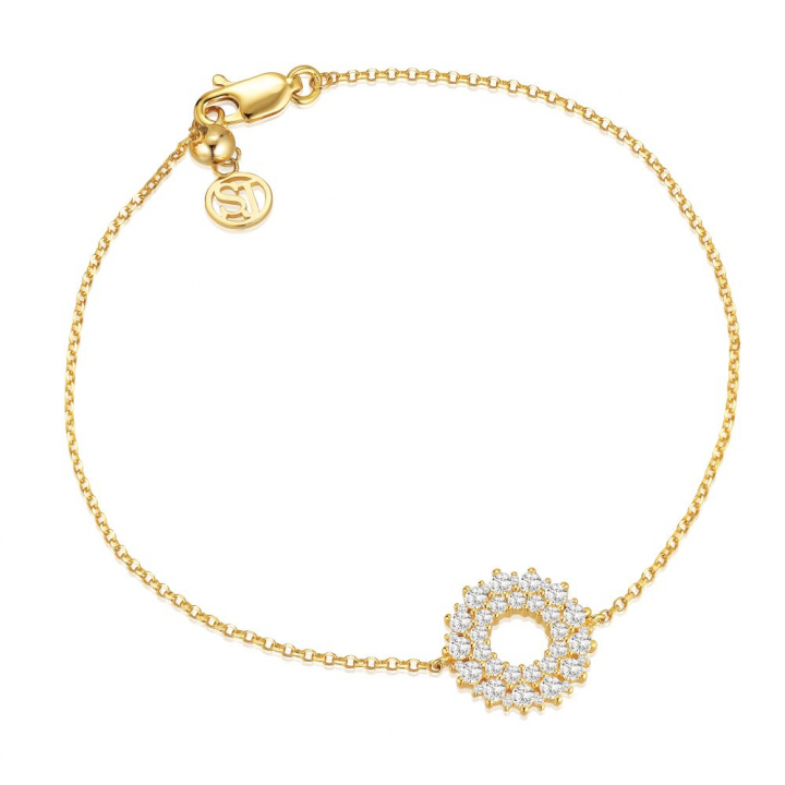 LIVIGNO BRACELET Guld i gruppen Armbånd / Guldarmbånd hos SCANDINAVIAN JEWELRY DESIGN (SJ-B2366-CZ-YG)
