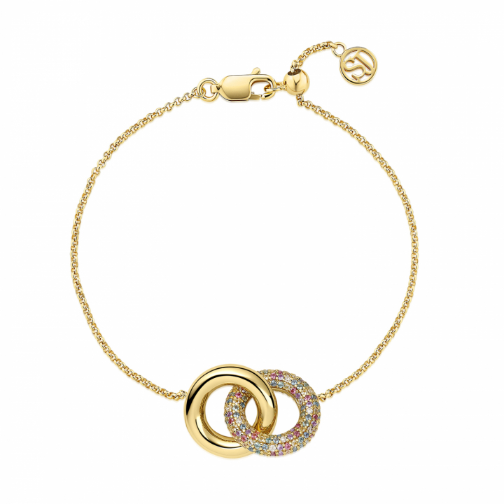 CARRARA Bracelet Gold i gruppen Armbånd / Guldarmbånd hos SCANDINAVIAN JEWELRY DESIGN (SJ-B2477-XCZ-YG)