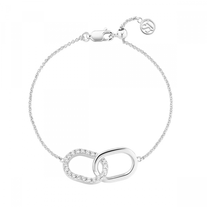 CAPIZZI DUE PICCOLO ARMBAND SILVER i gruppen Armbånd / Sølvarmbånd hos SCANDINAVIAN JEWELRY DESIGN (SJ-B42236-CZ)