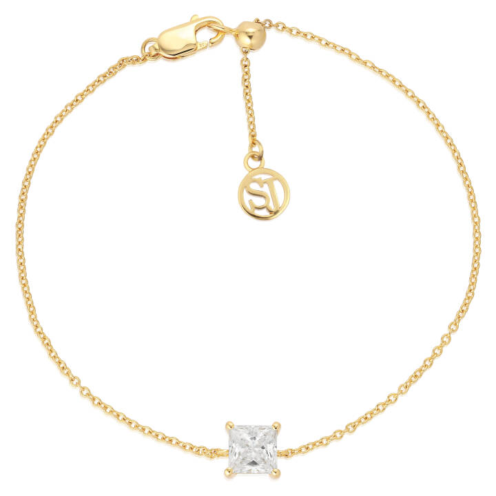 ELLERA QUADRATO Armbånd i gruppen Armbånd / Guldarmbånd hos SCANDINAVIAN JEWELRY DESIGN (SJ-B42274-CZ-YG)