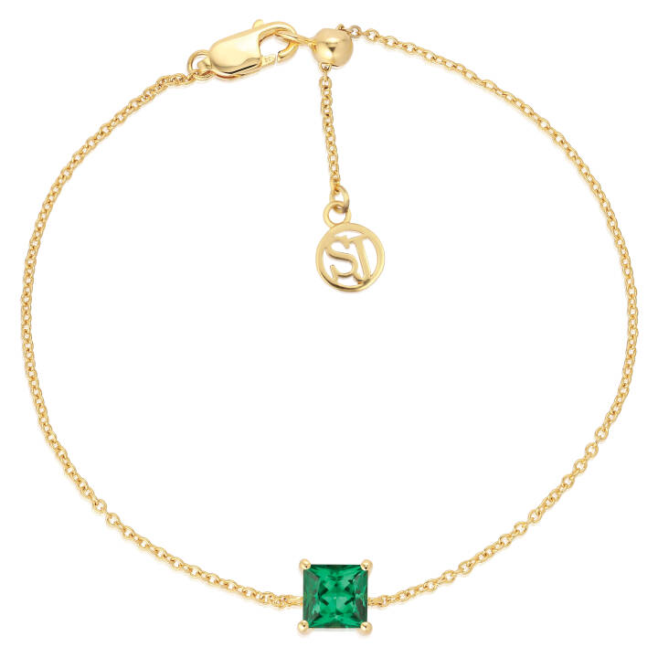 ELLERA QUADRATO Armbånd i gruppen Armbånd / Guldarmbånd hos SCANDINAVIAN JEWELRY DESIGN (SJ-B42274-GCZ-YG)