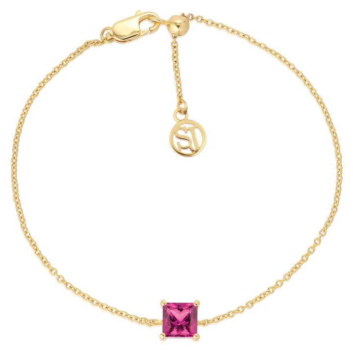 ELLERA QUADRATO Armbånd i gruppen Armbånd / Guldarmbånd hos SCANDINAVIAN JEWELRY DESIGN (SJ-B42274-PKCZ-YG)