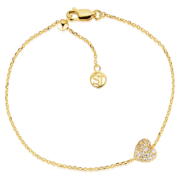 Caro Armbånd i gruppen Armbånd / Guldarmbånd hos SCANDINAVIAN JEWELRY DESIGN (SJ-B72358-CZ-YG)