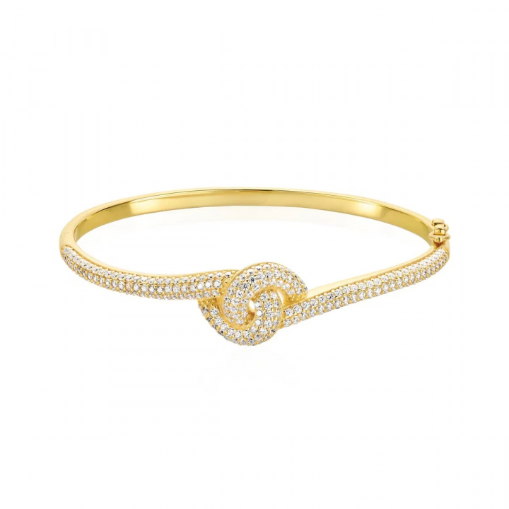 IMPERIA BANGLE Gold i gruppen Armbånd / Armringe hos SCANDINAVIAN JEWELRY DESIGN (SJ-BG10752-CZ-YG)