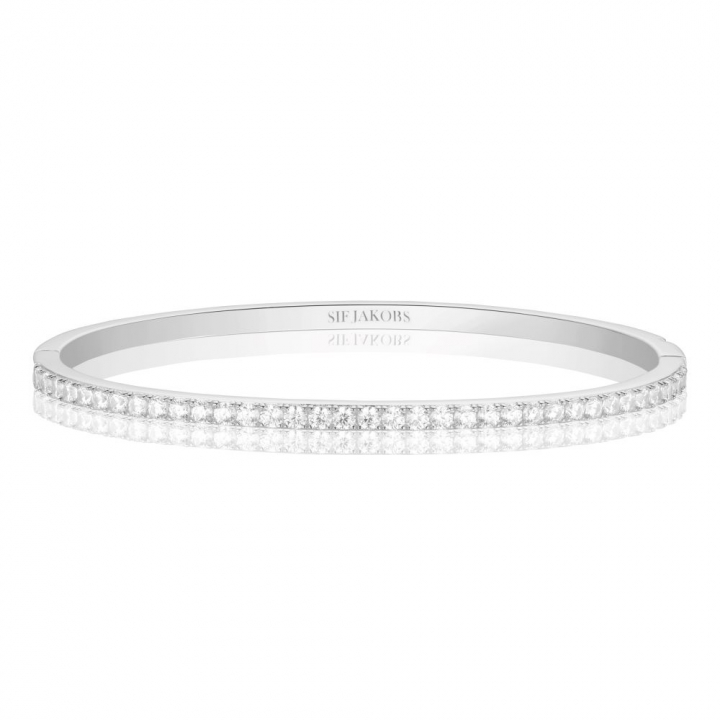 Ellisse - med vita zirkoner Armbånd i gruppen Armbånd hos SCANDINAVIAN JEWELRY DESIGN (SJ-BG2344-CZ)