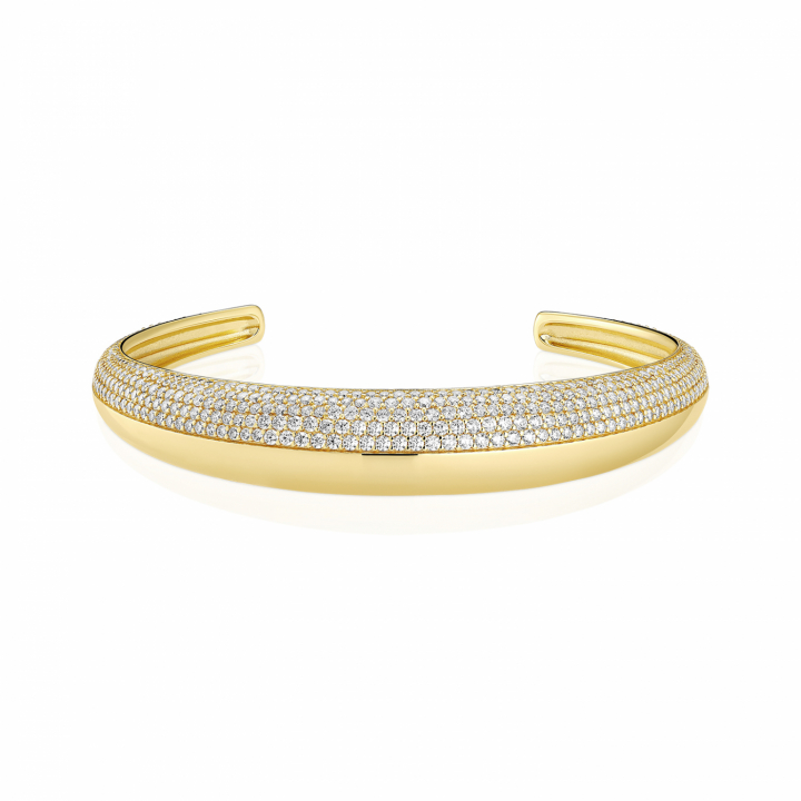 FASANO BANGLE Gold i gruppen Armbånd / Armringe hos SCANDINAVIAN JEWELRY DESIGN (SJ-BG2487-CZ-YG)