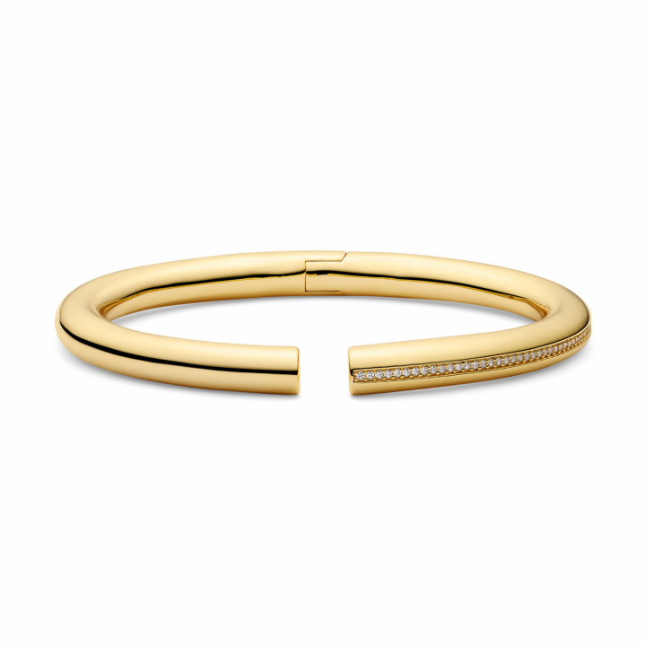 PALERMO BANGLE Gold i gruppen Armbånd / Armringe hos SCANDINAVIAN JEWELRY DESIGN (SJ-BG2588-CZ-YG)