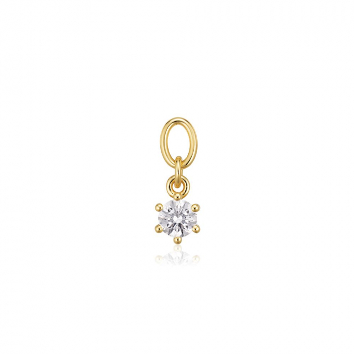 Product Image for Sif Jakobs Charm Circolo Uno - 18k guldpläterad, med vita zirkoner Hoop