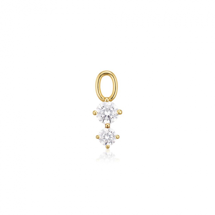 Product Image for Sif Jakobs Charm Circolo Due - 18k guldpläterad, med vita zirkoner Hoop