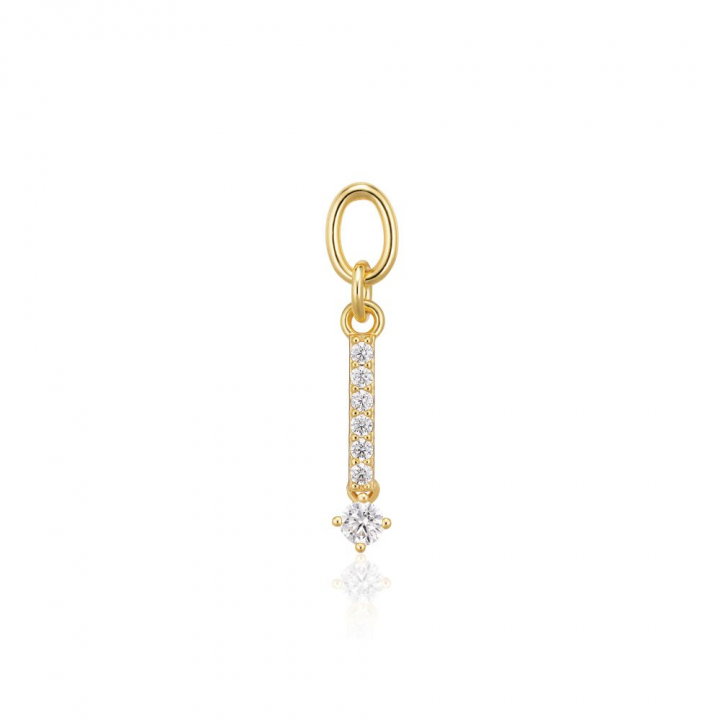 Product Image for Sif Jakobs Charm Circolo Lungo - 18k guldpläterad, med vita zirkoner Hoop