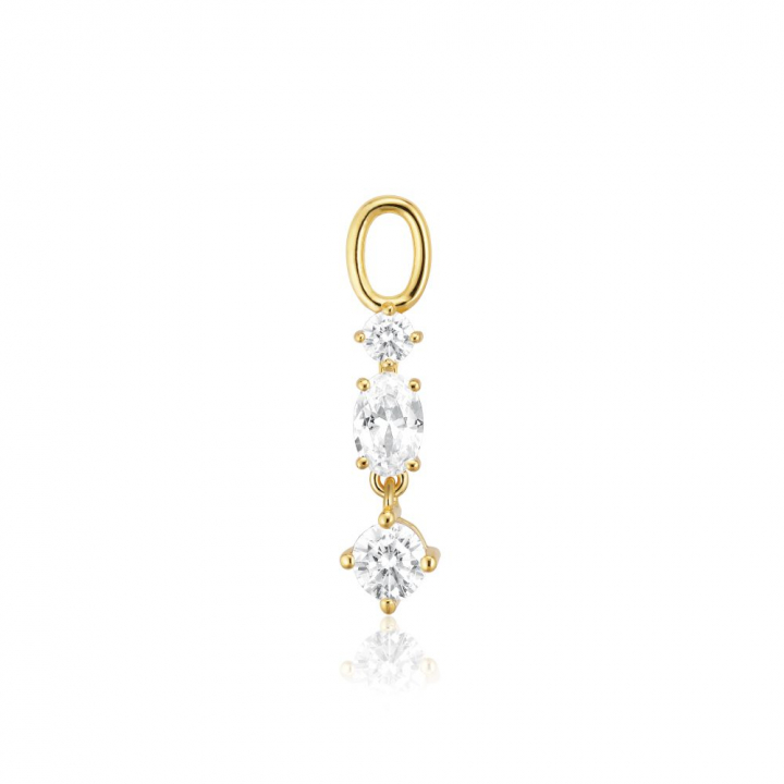 Product Image for Sif Jakobs Charm Pendolo Tre - 18k guldpläterad, med vita zirkoner Hoop