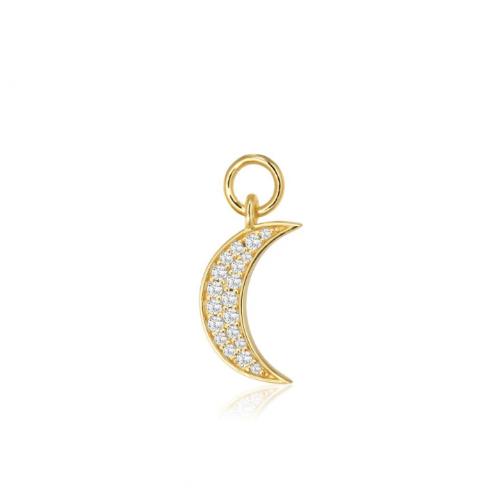 Product Image for Sif Jakobs Charm Luna - 18k guldpläterad, med vita zirkoner Hoop
