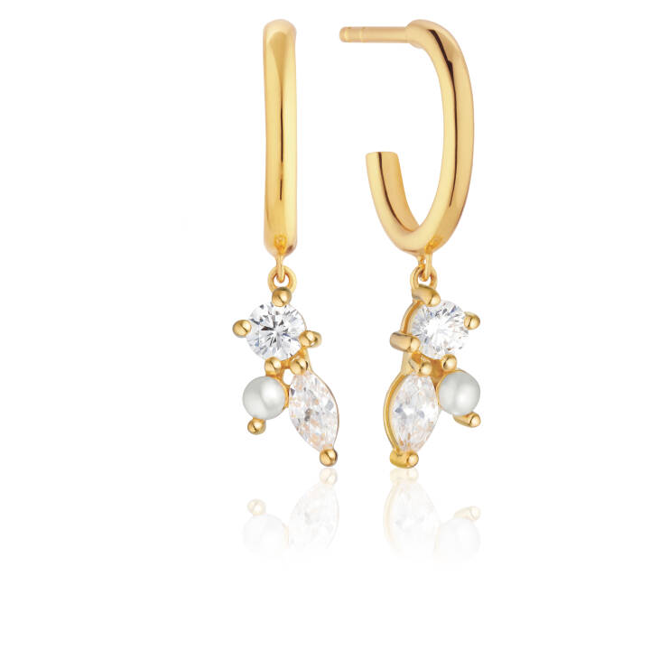 ADRIA TRE CREOLO Ørering i gruppen Øreringe / Guldøreringe hos SCANDINAVIAN JEWELRY DESIGN (SJ-E12226-PCZ-YG)