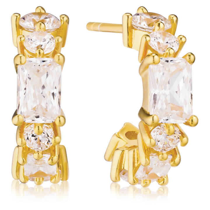 IVREA CREOLO PICCOLO Ørering i gruppen Øreringe / Guldøreringe hos SCANDINAVIAN JEWELRY DESIGN (SJ-E12311-CZ-YG)