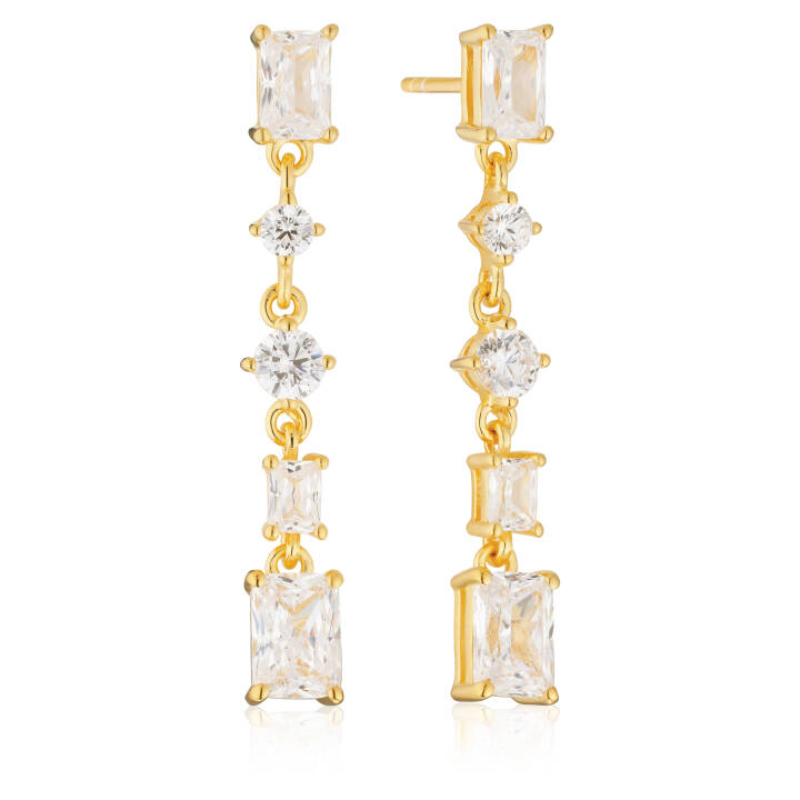 IVREA CINQUE Ørering i gruppen Øreringe / Guldøreringe hos SCANDINAVIAN JEWELRY DESIGN (SJ-E12320-CZ-YG)