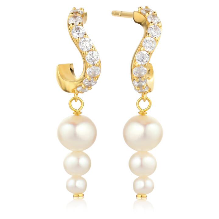 PONZA LUNGO Ørering i gruppen Øreringe hos SCANDINAVIAN JEWELRY DESIGN (SJ-E12352-PCZ-YG)