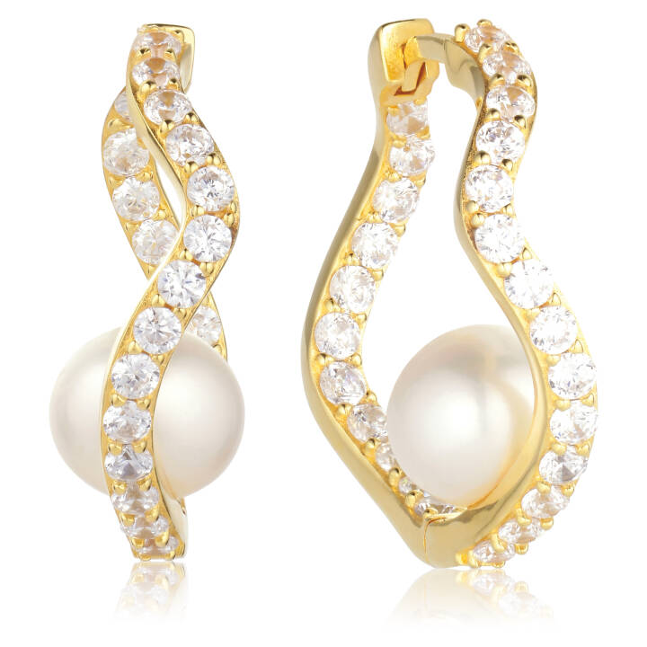 PONZA Ørering i gruppen Øreringe hos SCANDINAVIAN JEWELRY DESIGN (SJ-E12358-PCZ-YG)
