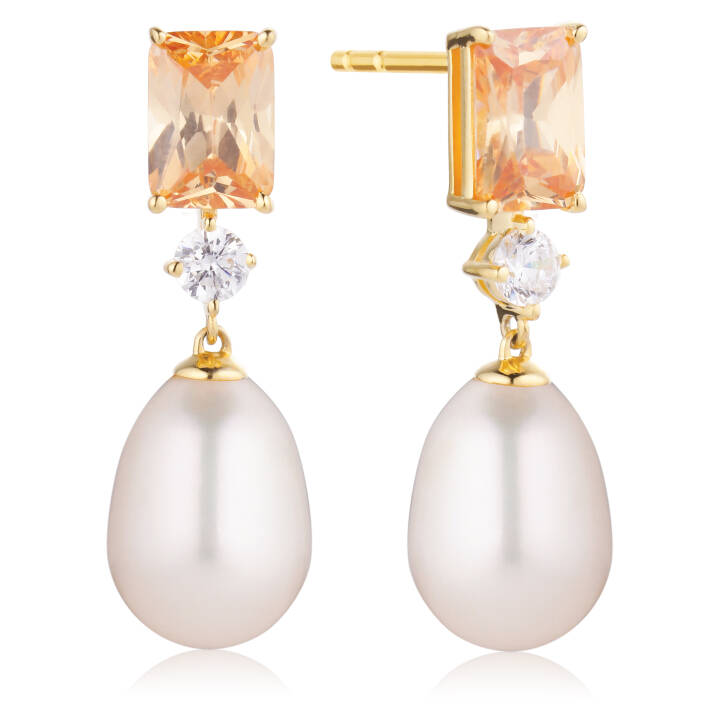 GALATINA Ørering i gruppen Øreringe hos SCANDINAVIAN JEWELRY DESIGN (SJ-E12380-PCH-YG)