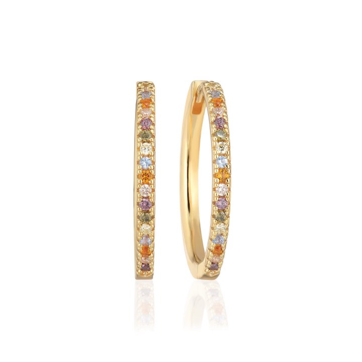 Product Image for Sif Jakobs ELLERA X-GRANDE Ørering flerfarvede Zirkoner (guld)