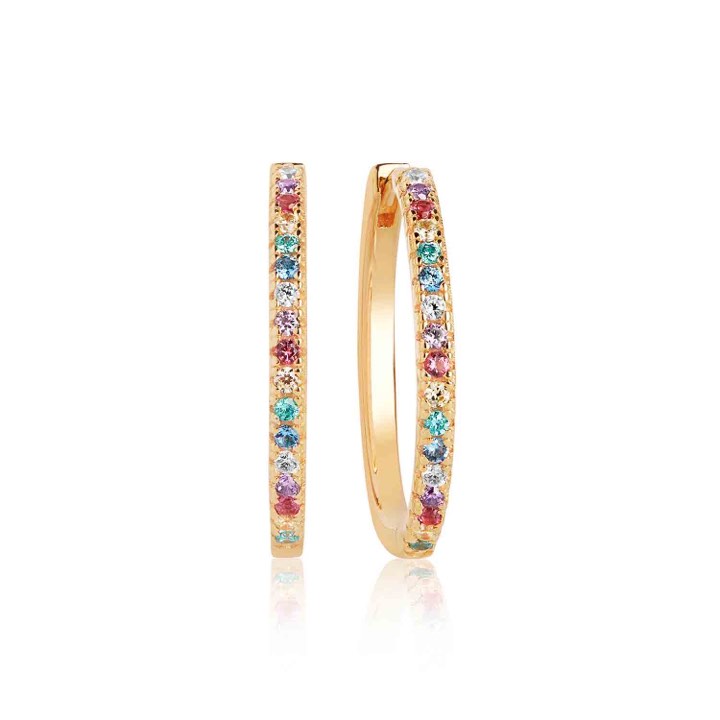 Product Image for Sif Jakobs ELLERA X-GRANDE Ørering flerfarvede Zirkoner (guld)