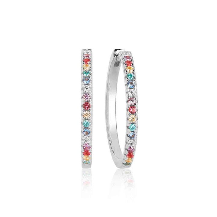 Product Image for Sif Jakobs ELLERA X-GRANDE Ørering flerfarvede Zirkoner (Sølv)