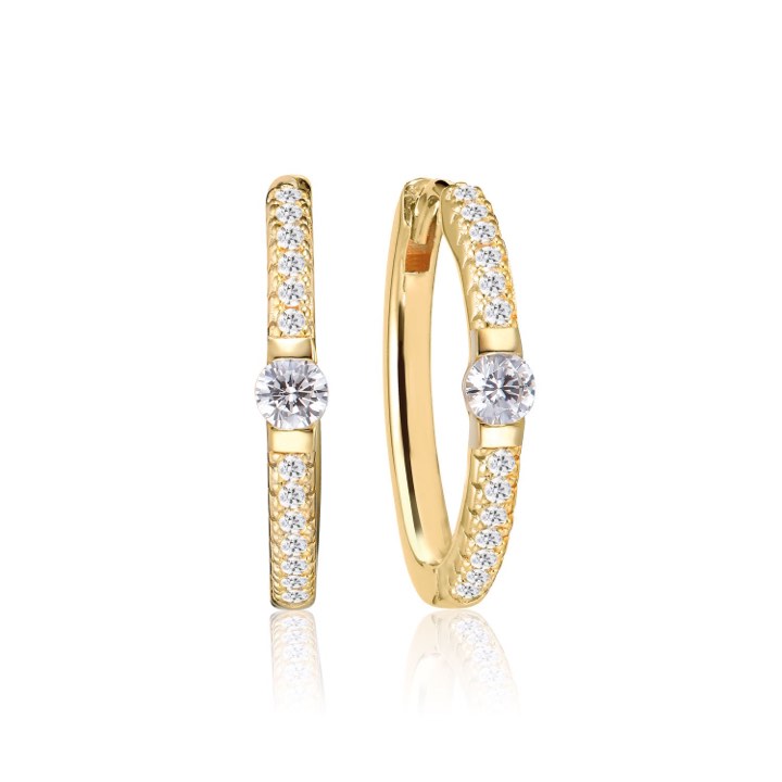 Product Image for Sif Jakobs ELLERA UNO GRANDE Ørering hvide Zirkoner (guld)