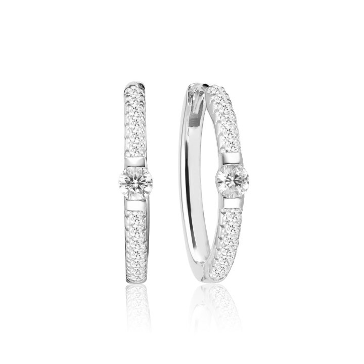 Product Image for Sif Jakobs ELLERA UNO GRANDE Ørering hvide Zirkoner (Sølv)